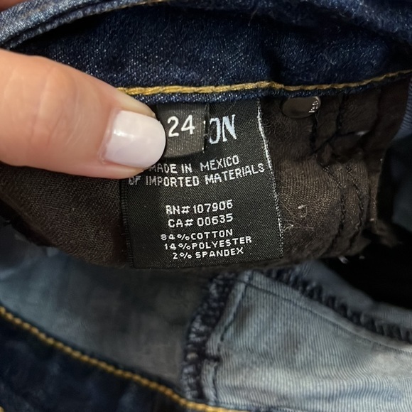 Hudson Bacara Crop Straight Cuffed Jeans Size 24 - Picture 8 of 12